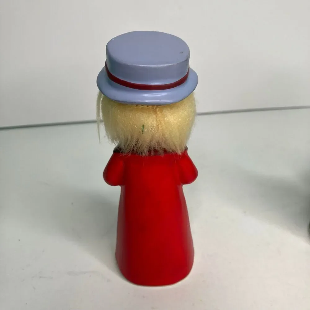Vintage Napco Set Of 4 Christmas Carolers Figurines With Hair - Japan #7974